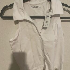 Abercrombie and Fitch Collared Crop Top